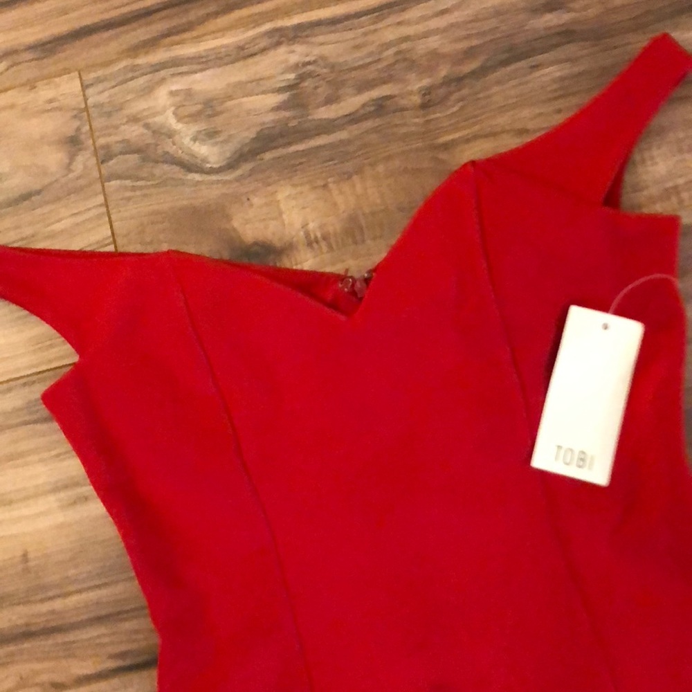 Sweetheart neckline red mini dress. Size s